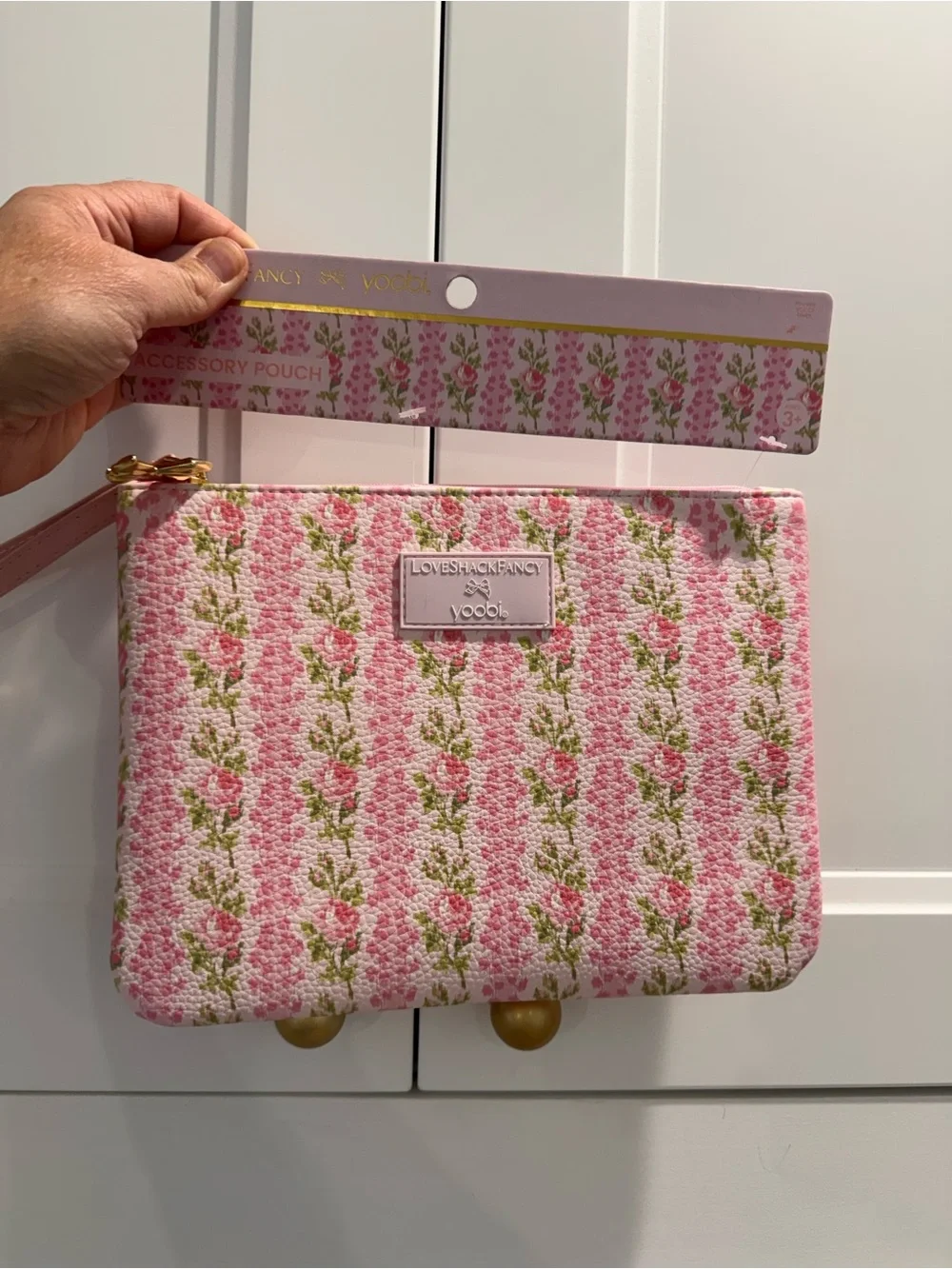 LoveShackFancy x Target Yoobi Floral Pouch Trio in Pink, White, Blue